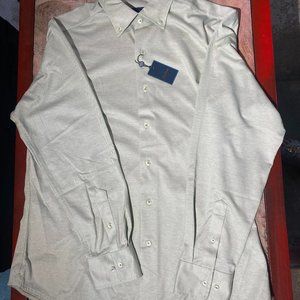David Donahue Light Green Dress Shirt size 16.5/large